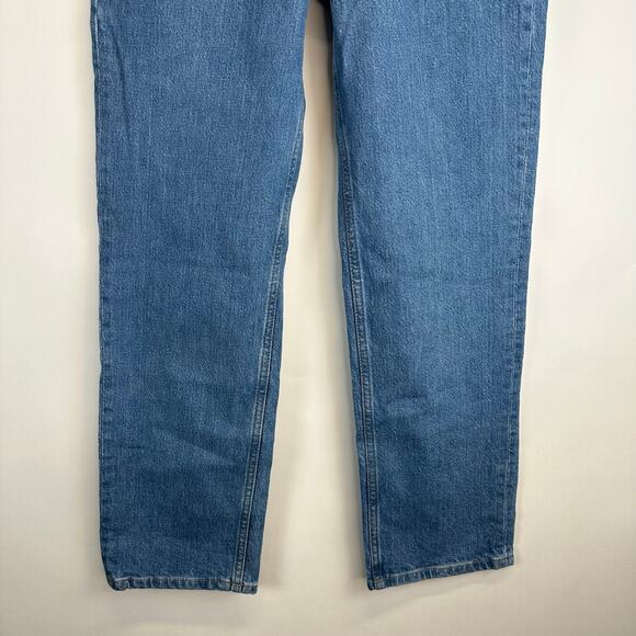 Asos High Rise Medium Wash Straight Leg Jeans Womens Size 26/32 Denim - Picture 4 of 12